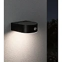 Paulmann Lampe murale solaire EILEEN PIR rond, avec interrupteur, avec détecteur de mouvement IP44, noir 
