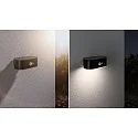 Paulmann Lampe murale solaire ADYA Bas, ovale, avec capteur IP44, noir  