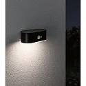 Paulmann Lampe murale solaire ADYA Bas, ovale, avec capteur IP44, noir  