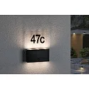 Paulmann Numéro de maison lumineux NEDA haut bas, avec détecteur de mouvement, avec capteur de luminosité IP44, anthrazit 