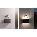 Paulmann Numéro de maison lumineux NEDA haut bas, avec détecteur de mouvement, avec capteur de luminosité IP44, anthrazit 