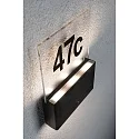 Paulmann Numéro de maison lumineux NEDA haut bas, avec détecteur de mouvement, avec capteur de luminosité IP44, anthrazit 