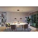 Paulmann LED system luminaire ULine PENDEL CONE Ø 35CM flat, rigid, conical IP20, black matt dimmable