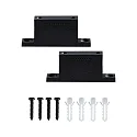 strap holder ULine - STRAP HOLDER / STRAIGHT FIXTURE isolated, mechanical, set of 2, straight, black matt