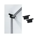 Paulmann Support de sangle ULine - STRAP HOLDER / STRAIGHT FIXTURE isolé, mécanique, lot de 2, droit, noir mat