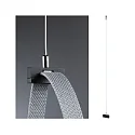 Paulmann Suspension pendulaire ULine - 200CM PENDULUM HOLDER isolé, mécanique, adapté au raccourcissement, noir mat, argent