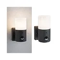 Paulmann Luminaire mural d’extérieur TUBS PIR cylindrique, avec détecteur de mouvement, commutable E27 IP44, gris, mat 