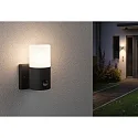 Paulmann Luminaire mural d’extérieur TUBS PIR cylindrique, avec détecteur de mouvement, commutable E27 IP44, gris, mat 