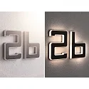 Paulmann Numéro de maison lumineux IP44, noir  