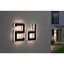 Paulmann Numéro de maison lumineux IP44, noir  