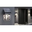 Paulmann Numéro de maison lumineux IP44, noir 