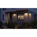 outdoor wall luminaire FLAME UP OR DOWN 1 flame, square, switchable, insect friendly IP44, anthracite 