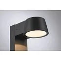 Paulmann bollard light CAPEA switchable, insect friendly IP44, anthracite 