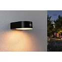 Lampe murale solaire EILEEN PIR rond, avec interrupteur, avec détecteur de mouvement IP44, noir 