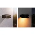 Lampe murale solaire EILEEN PIR rond, avec interrupteur, avec détecteur de mouvement IP44, noir 