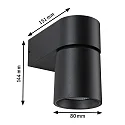 Luminaire mural d’extérieur KIMU commutable, pivotant à la cardan, favorable aux insectes IP44, anthrazit 