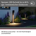 Luminaire borne KIMU 1 SPOT à 1 flamme, commutable, pivotant à la cardan, favorable aux insectes IP44, anthrazit 