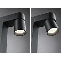 Luminaire borne KIMU 1 SPOT à 1 flamme, commutable, pivotant à la cardan, favorable aux insectes IP44, anthrazit 