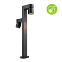 Luminaire borne KIMU 2 SPOT à 2 flammes, commutable, pivotant à la cardan, favorable aux insectes IP44, anthrazit 