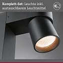 Luminaire borne KIMU 2 SPOT à 2 flammes, commutable, pivotant à la cardan, favorable aux insectes IP44, anthrazit 