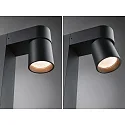 Luminaire borne KIMU 2 SPOT à 2 flammes, commutable, pivotant à la cardan, favorable aux insectes IP44, anthrazit 