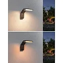Luminaire mural d’extérieur ZERENA avec capteur, favorable aux insectes, résistant à l'air marin IP44, anthrazit 