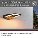 Luminaire mural d’extérieur AKENA PIR avec capteur, favorable aux insectes, résistant à l'air marin IP44, anthrazit 