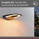 Luminaire mural d’extérieur AKENA PIR avec capteur, favorable aux insectes, résistant à l'air marin IP44, anthrazit 