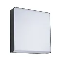Paulmann outdoor wall luminaire AZALENA with sensor, ZigBee controllable, insect friendly IP44, anthracite, transparent dimmable