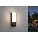 Luminaire mural d’extérieur BONNIE PIR avec capteur, favorable aux insectes, résistant à l'air marin IP44, anthrazit 
