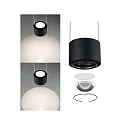 Paulmann Luminaire à suspension URAIL ALDAN LED haut bas, avec optique de lentille, noir mat gradable
