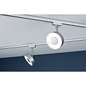 1-Projecteur monophasé URAIL CIRCLE LED rond, réglable, chromé mat 
