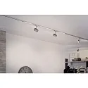 1-Projecteur monophasé URAIL CIRCLE LED rond, réglable, chromé mat 