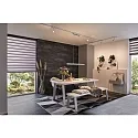 Paulmann Luminaire à suspension URAIL LENTO LED haut bas, chromé mat