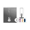 Paulmann Luminaire à suspension URAIL BASIC PENDULUM 2EASY E27, chrome, chromé mat gradable