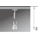 Paulmann Luminaire à suspension URAIL BASIC PENDULUM 2EASY E27, chrome, chromé mat gradable