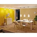 Paulmann Luminaire à suspension URAIL BASIC PENDULUM 2EASY E27, chrome, chromé mat gradable