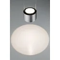 Paulmann Luminaire à suspension URAIL ALDAN LED avec optique de lentille, chromé mat, noir  gradable