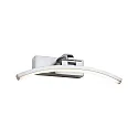 Eclairage de tableau BENTO petit, semi-circulaire, inclinable IP20, aluminium brossé 