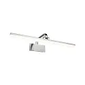 Eclairage de tableau RENAN grand, angulaire, inclinable IP20, aluminium brossé 