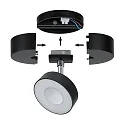 Paulmann canopy URAIL SINGLE SPOT BASE, black