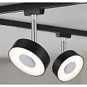 Paulmann Spot URAIL CIRCLE rotatif, inclinable, chrome, noir mat