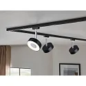 Paulmann Spot URAIL CIRCLE rotatif, inclinable, chrome, noir mat