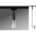 Paulmann Luminaire à suspension URAIL 2EASY BASIC sans abat-jour E27, chrome, noir mat, blanche gradable