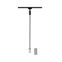 Paulmann Luminaire à suspension URAIL 2EASY BASIC sans abat-jour E27, chrome, noir mat, blanche gradable