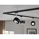 Paulmann spot URAIL ALDAN LED with lens optics, chrome, black matt dimmable