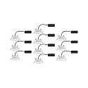 Paulmann Plafonnier encastré CALLA IP65 DIM pivotant, lot de 10 IP65, blanc mat gradable