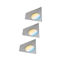 Luminaires pour meuble TRIGO lot de 3, Tunable White, nickel brossé gradable