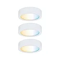 Luminaires pour meuble DISC LED BASIS SET CCT Switch, lot de 3 IP20, blanc mat gradable