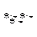 Paulmann under-cabinet luminaire PUKK LED set of 3, black  10,5W 210lm 2700K